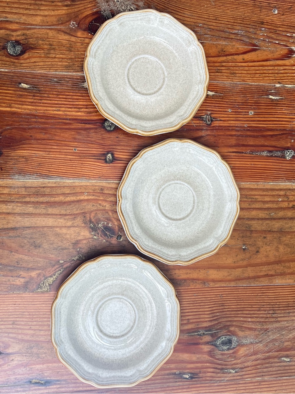 Mikasa Garden Club Set of 3 Saucer Plates